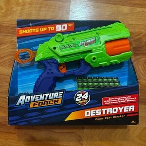 Adventure Force Destroyer Foam Dart Blaster Shoots to 90' Rotating Barrel New
